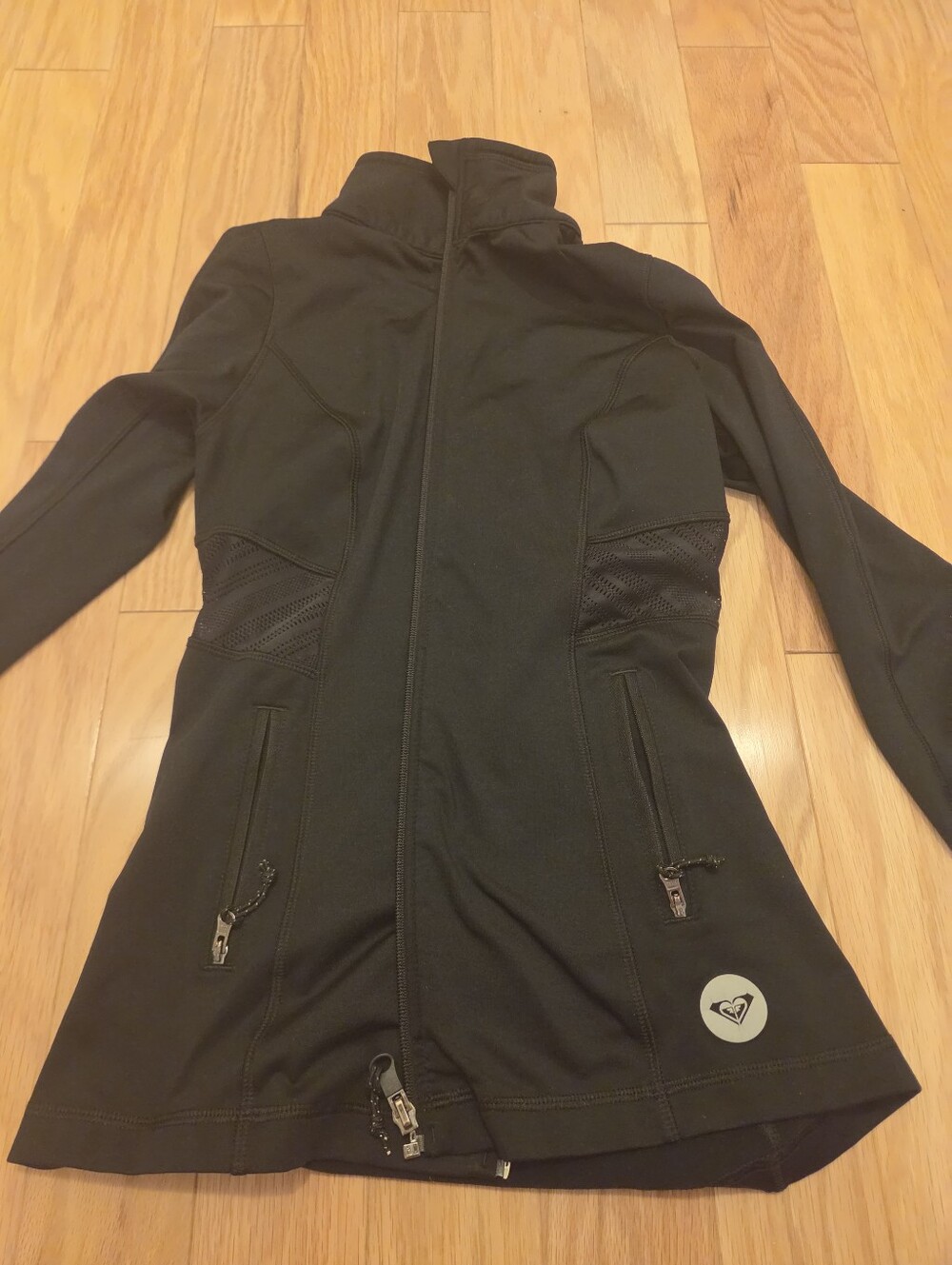 Roxy Black Full-Zip Women's Athletic Jacket
